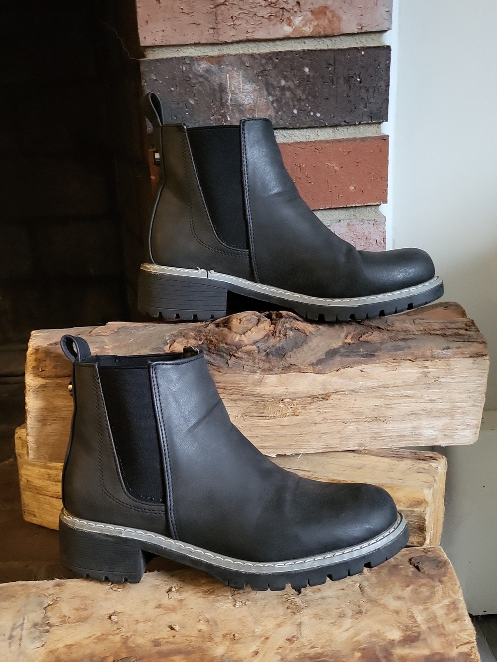 Seven7 Black Chelsea Work Boots